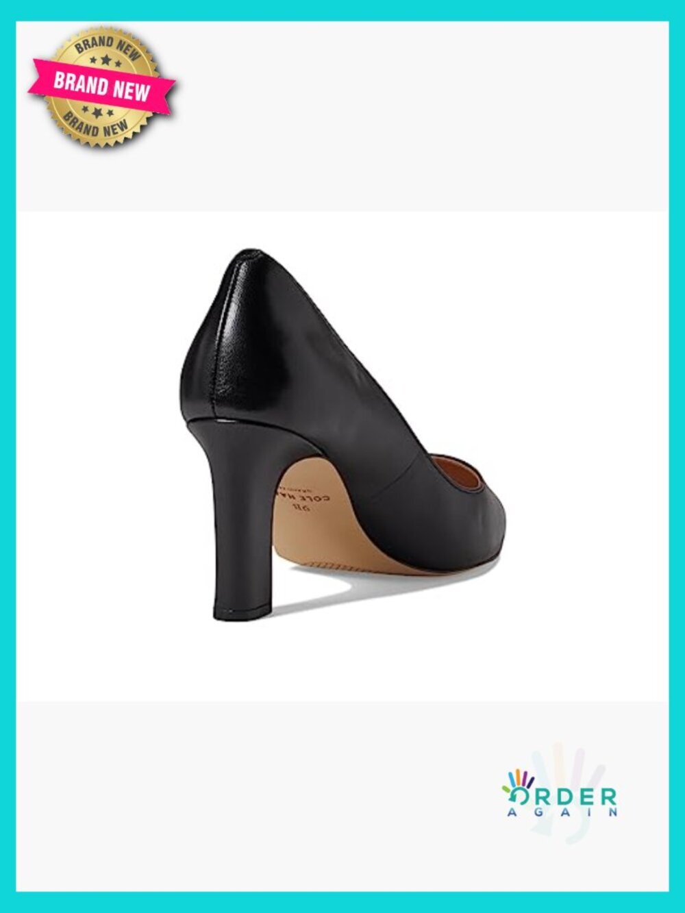 High Heel Pump Mylah 75mm Classic French Heel Pointed Toe Pull-On - Picture 6 of 6